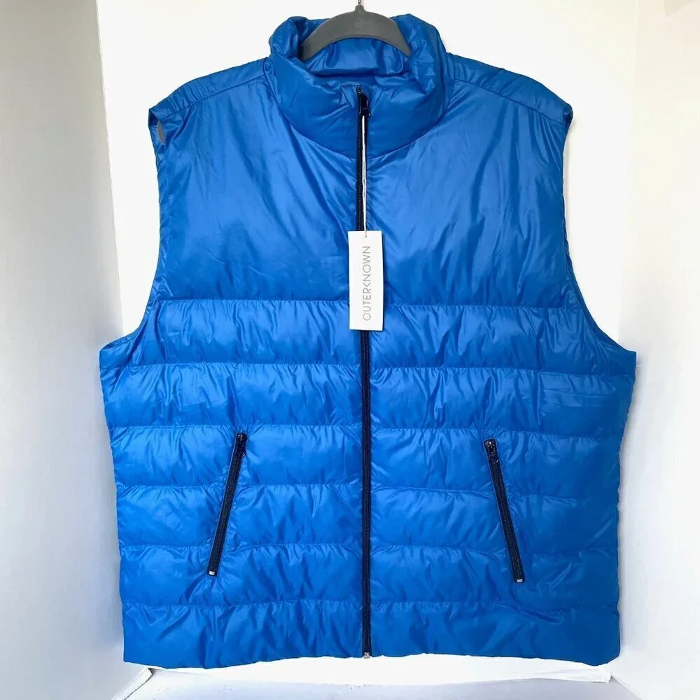 Outerknown Meridian Blue Puffer Vest Men’s - Picture 1 of 5